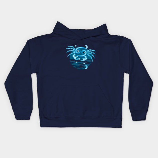 Zodiac Star Sign - Cancer Symbol Kids Hoodie by TMBTM